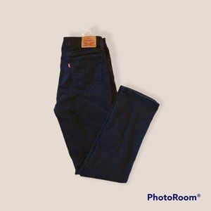 Levis Relaxed Straight Black Jeans 414, 29